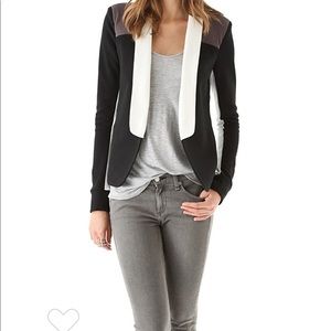 Color block knit blazer